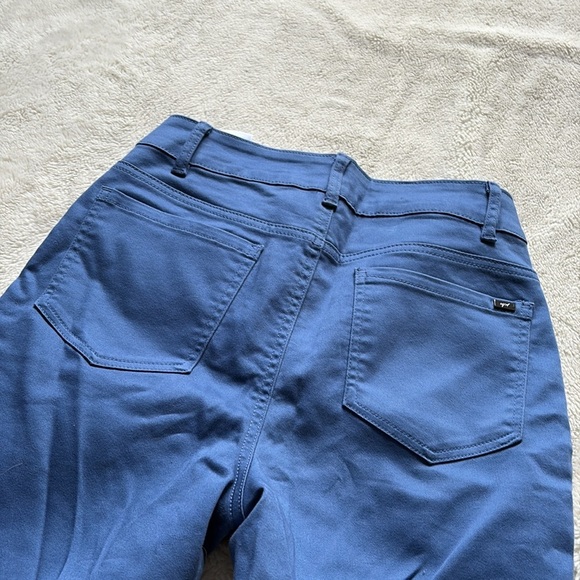 Up! Blue Cropped Stretch Jeans | Pull-On Mid Rise Capri Pants 69% Cotton - Picture 5 of 9